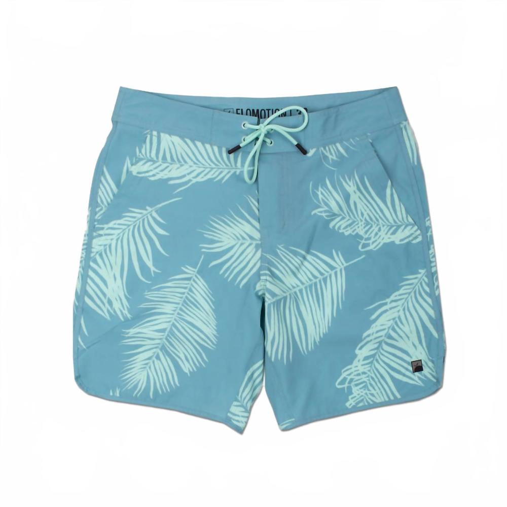 NEW FLOMOTION women's the palms scalloped boardshort in blue